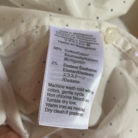 J Crew Secret Wash Shirting Mini Polka Dot Classic Button Down Shirt NWT - Picture 6 of 6